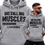 BLUZA Z KAPTUREM NA SIŁOWNIĘ  INSTALLING MUSCLES